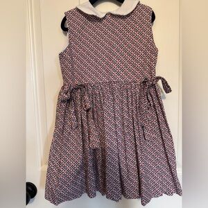 bella bliss Red and White Geometric Tie-Waist Dress
